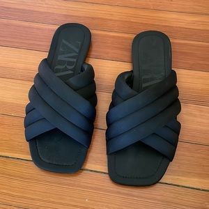 Zara Satin Slides
